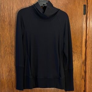 Lululemon Athletica Black Mock Cowl Neck Top